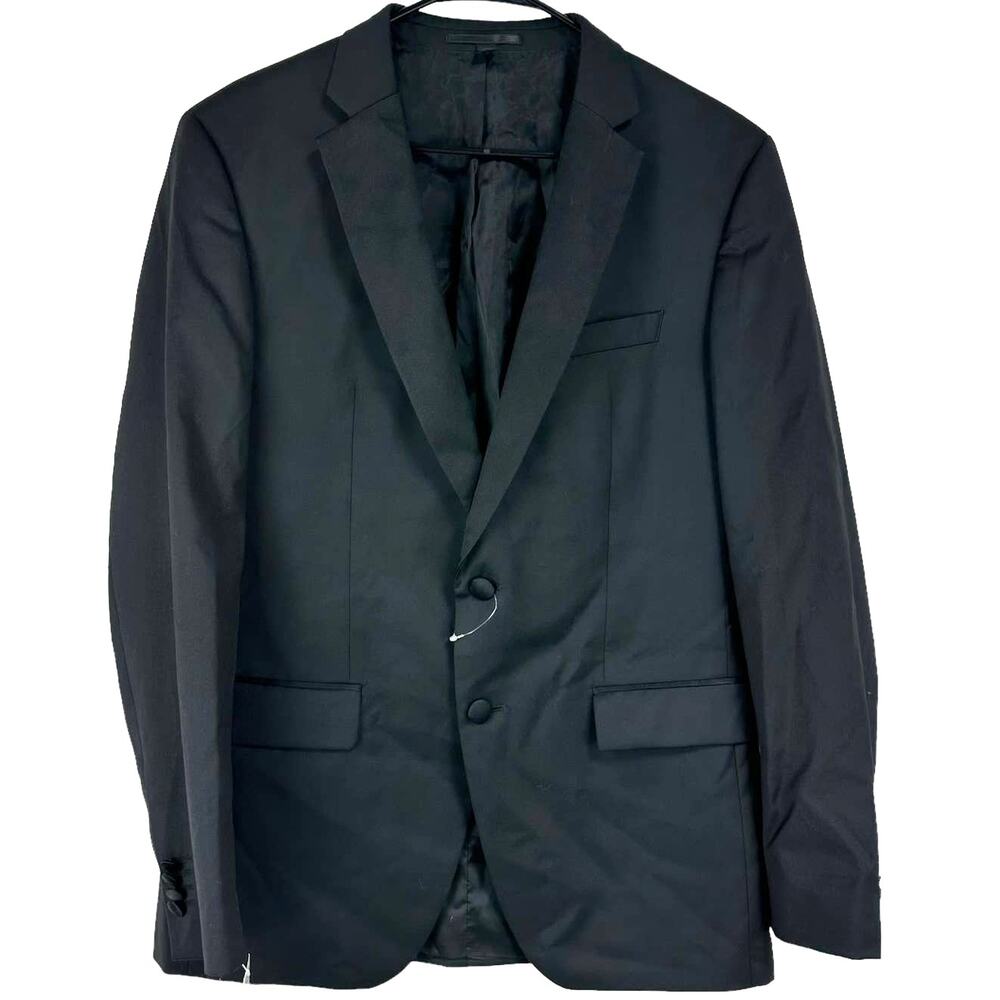 Hugo Boss NWOT Trabaldo Togna Italy Stretch Fabric Men's 40R Black Blazer